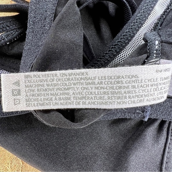 LARGE UNDERELLA BY ELLA MOSS BLACK BRALETTE IVORY MESH PANEL ACCENT STRETCH - Picture 9 of 9